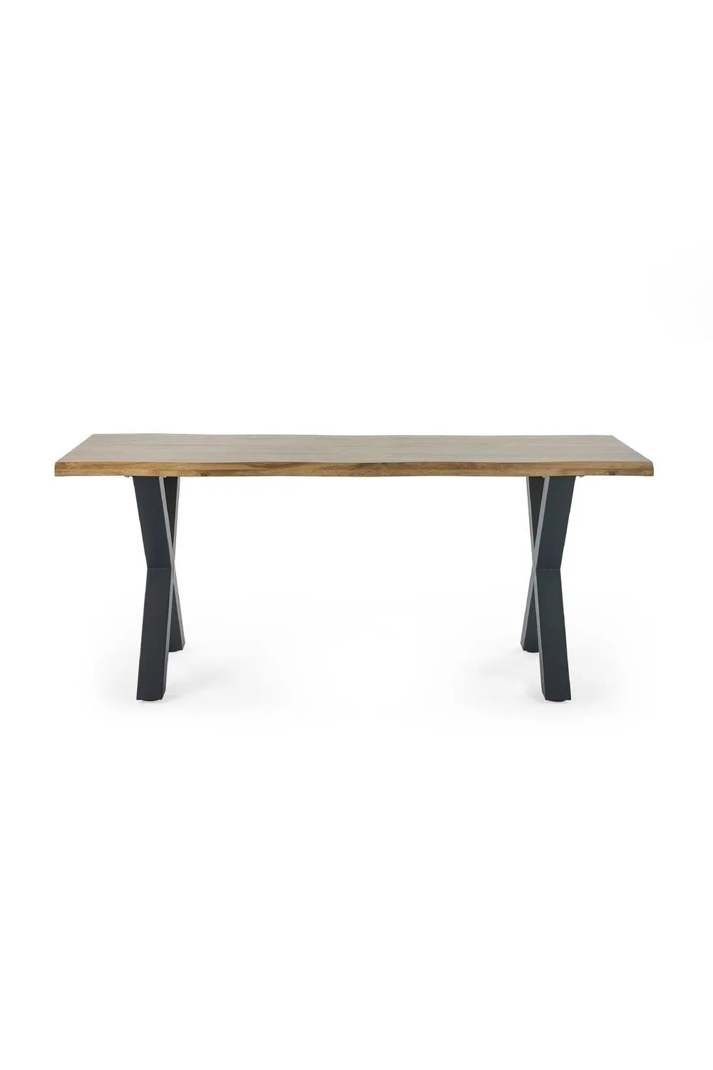 Julian Bowen Harvey Live Edge Rectangular 4-6 Seater Dining Table in Light Oak 5
