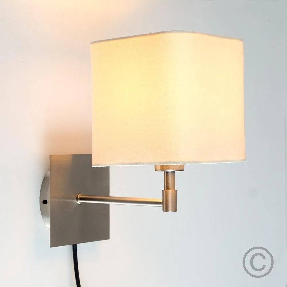 ValueLights Sheldon Brushed Chrome Indoor Wall Light in Metallic Silver 3