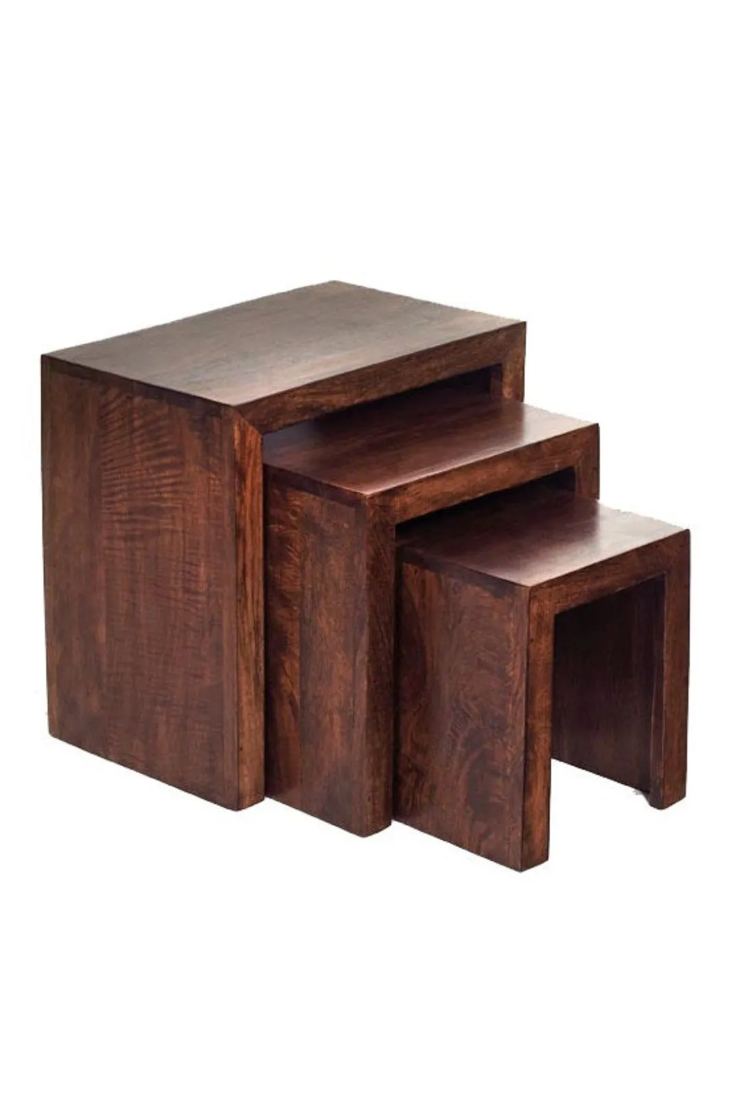 IH Design Duvid Mango Nest of 3 Tables in Brown 2