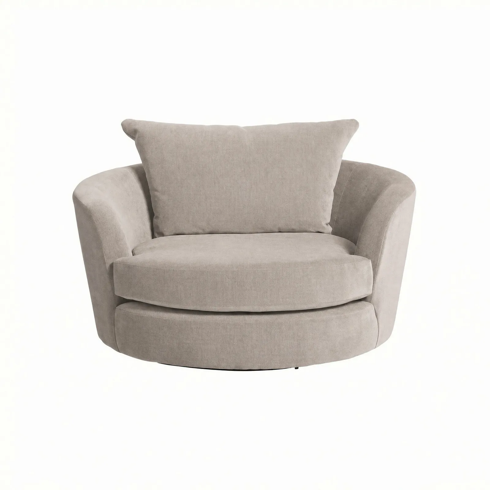 Floyd Cuddler Swivel Armchair With Foam, Grey | Barker & Stonehouse 2