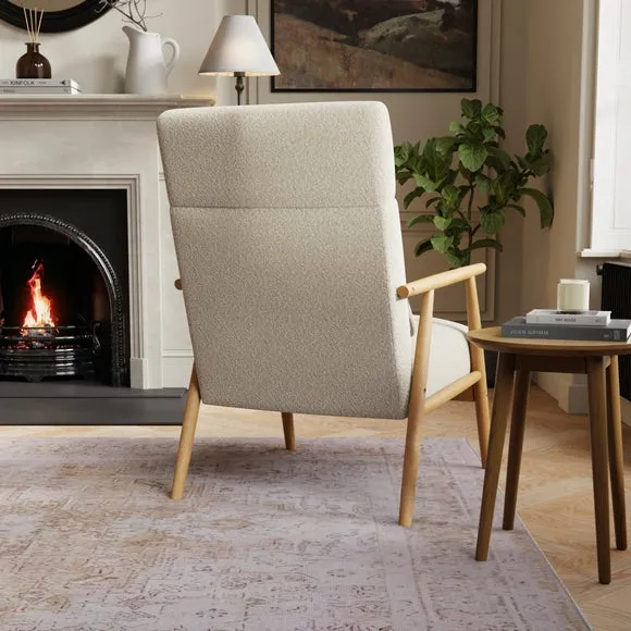 Alpine Boucle High Back Spindle Chair 2