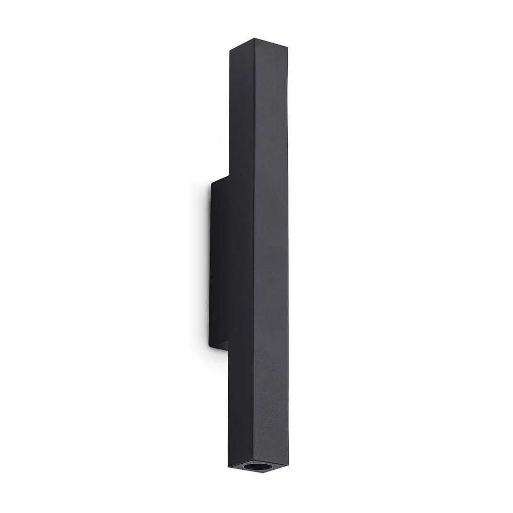 Netlighting Look 30cm Square Up & Down Wall Lamp Black 2x LED 900lm 3000K