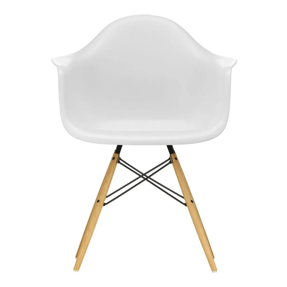 Vitra Eames DAW Armchair RE in Cotton White 65 Ash Honey Tone Base 05 Glides 1