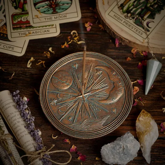 Mystic Legends Sun and Moon Incense Burner