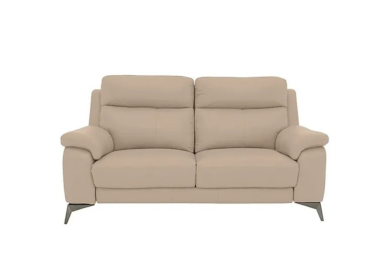 Missouri 2 Seater Leather Sofa - BV Pebble