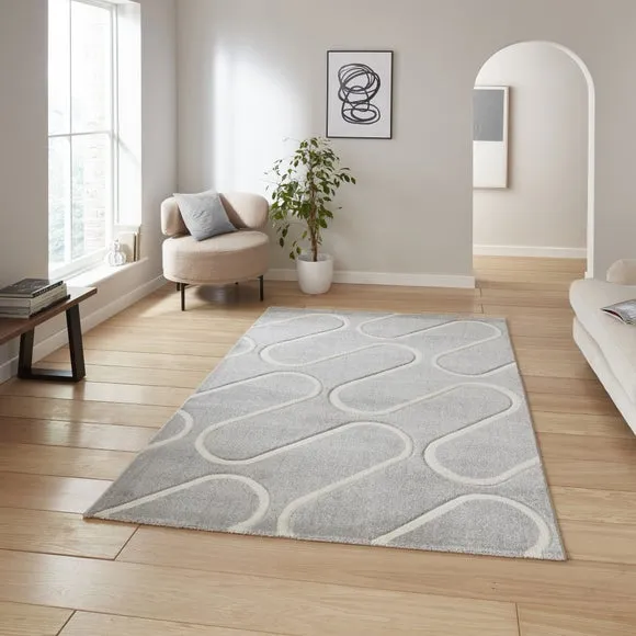 Catherine Lansfield Linear Curve Rug 1