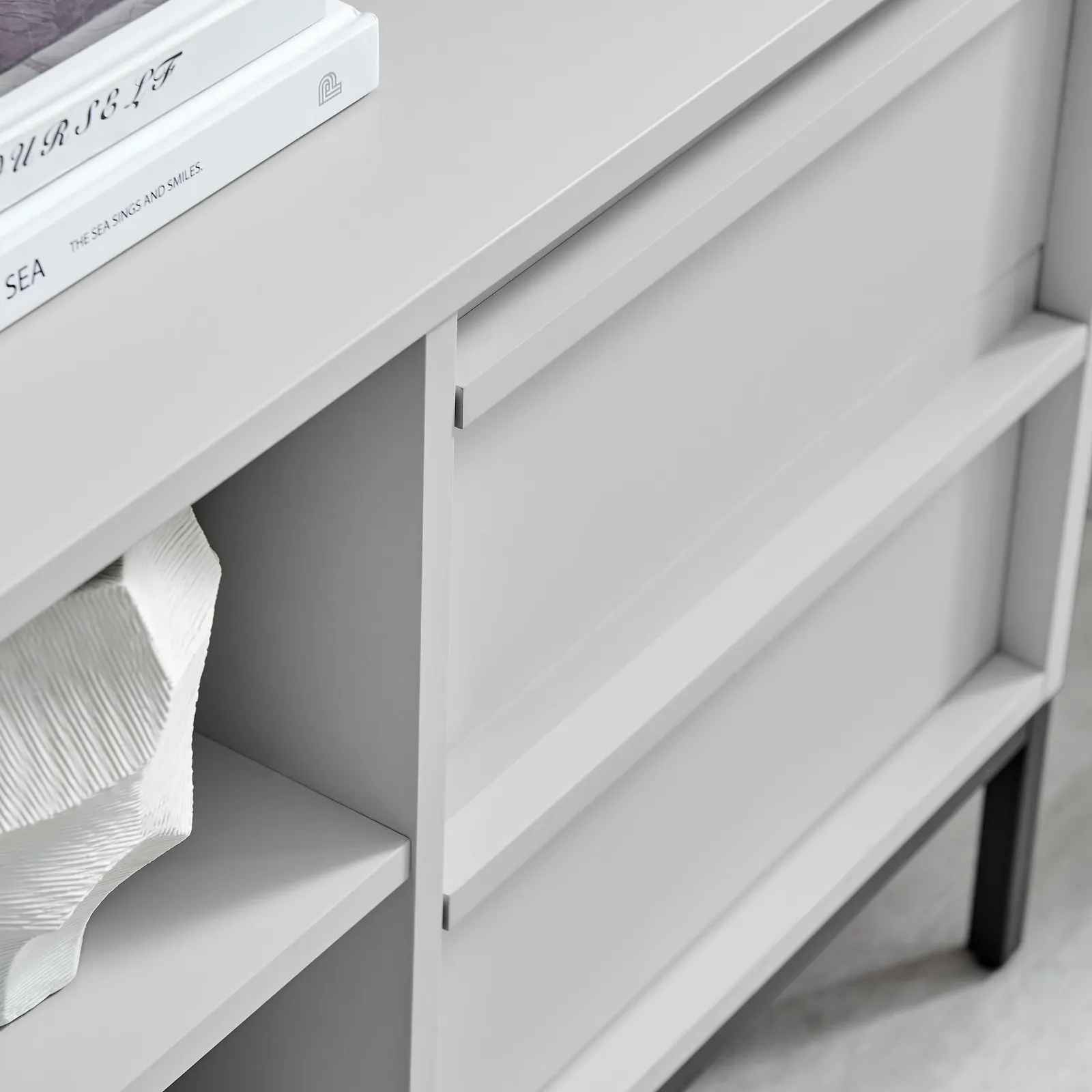 FurnitureboxUK Svit Storage TV Sideboard in Off-White 5