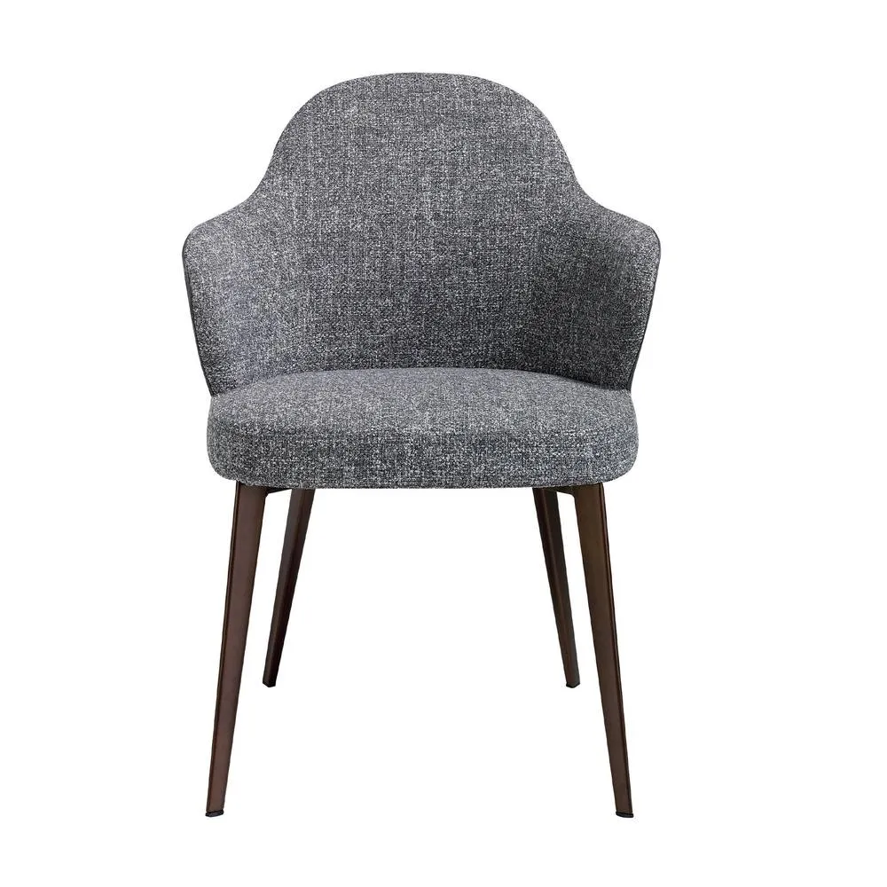Angel Cerda Model Dark Grey Fabric & Leatherette Dining Chair 2