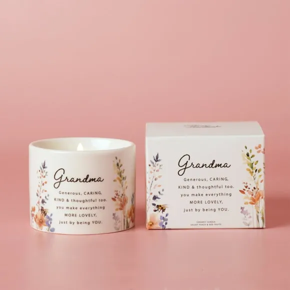 The Cottage Garden Ceramic Candle 100g Grandma, Multi