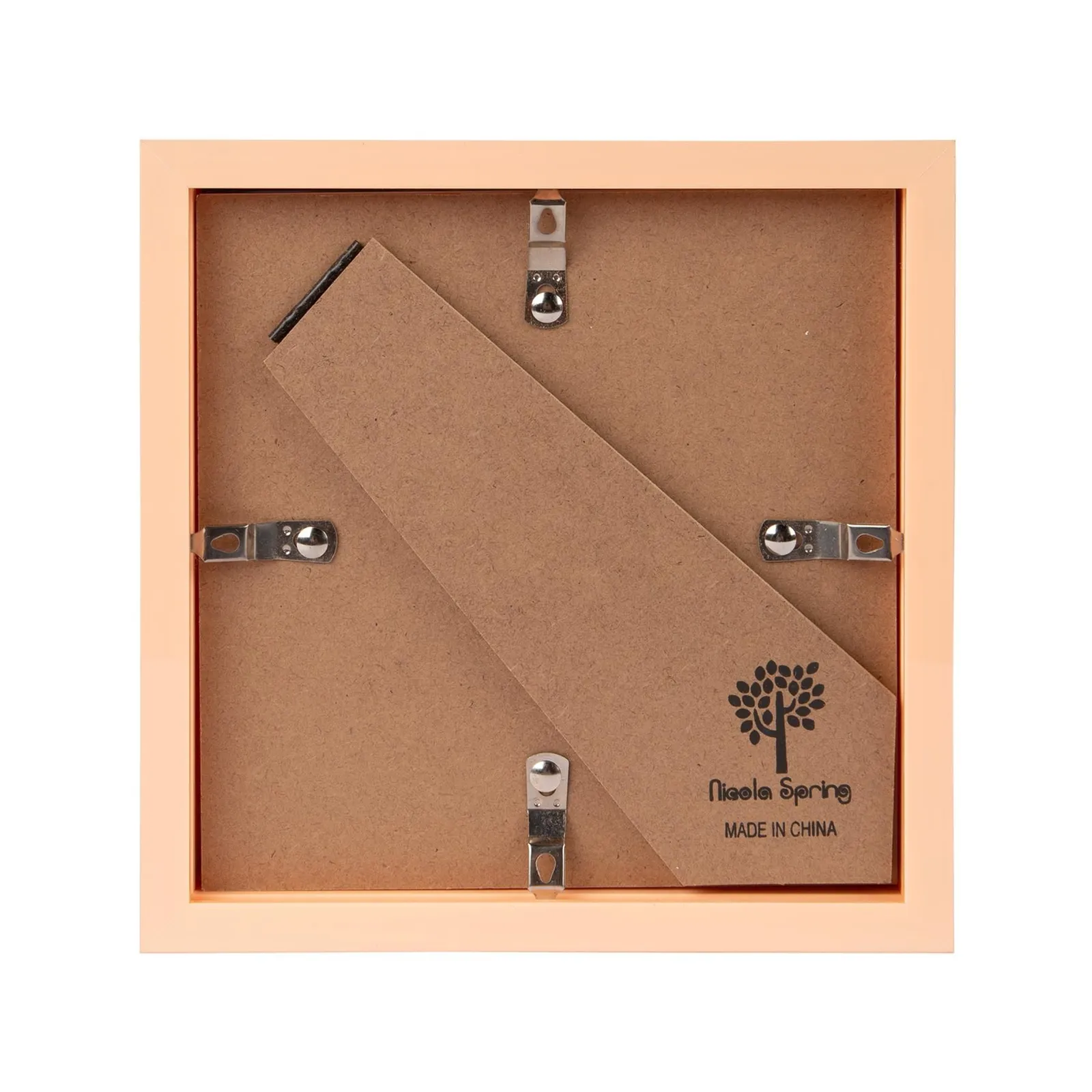 Nicola Spring 6" x 6" 3D Box Photo Frames - 2" x 2" Mount - Light Brown - Pack of 5 in White 5