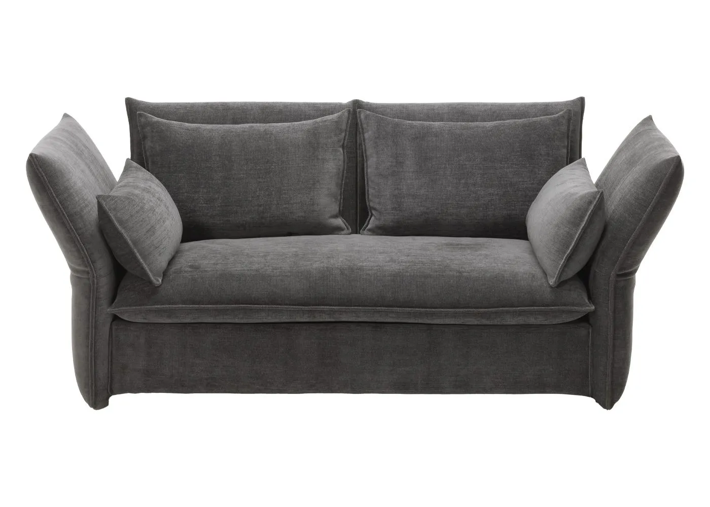 Vitra Mariposa 2 Seater in Iroko 08 Dark Grey