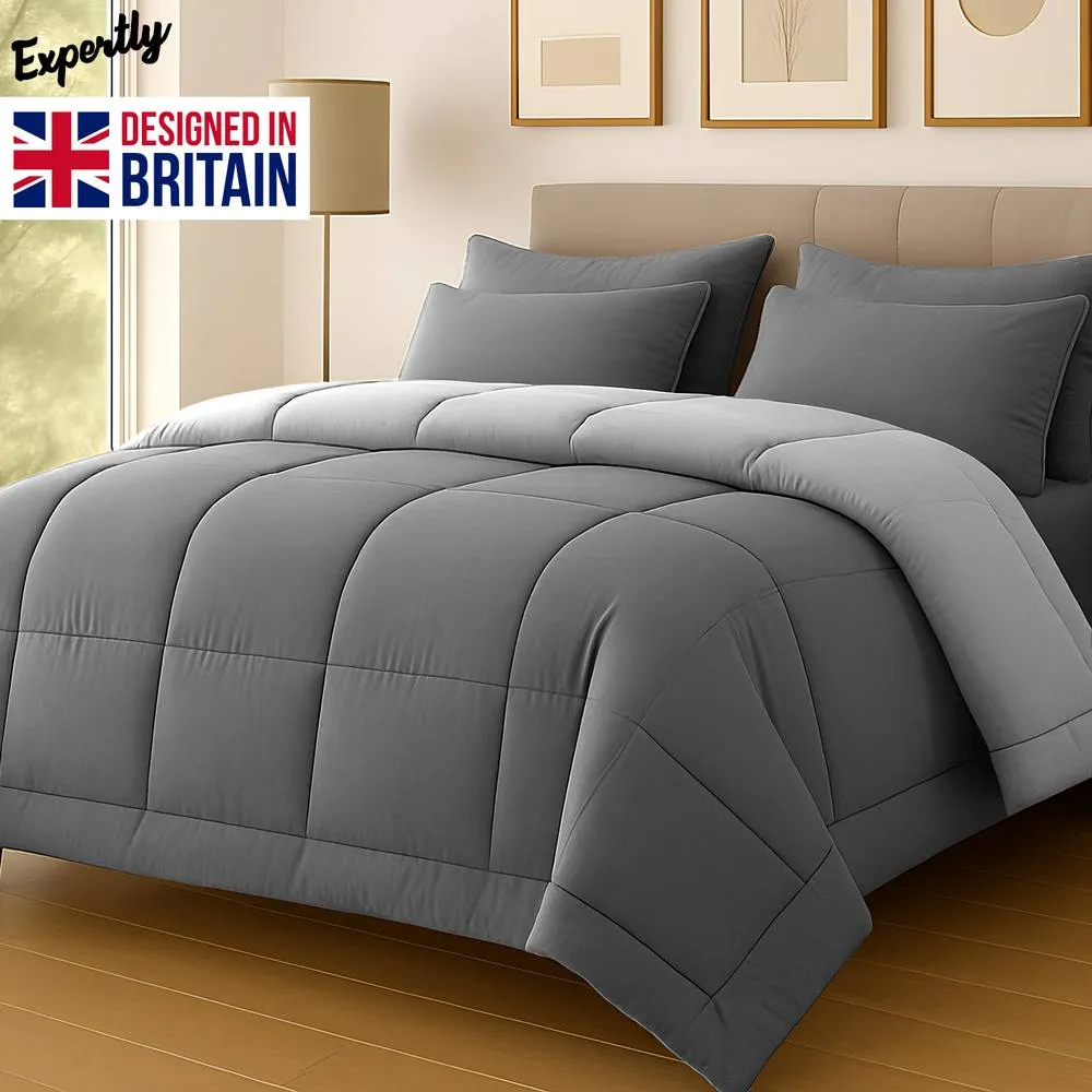 Grace Premium Duvet 10.5 Tog Ultrasoft All Season Comfort in Grey