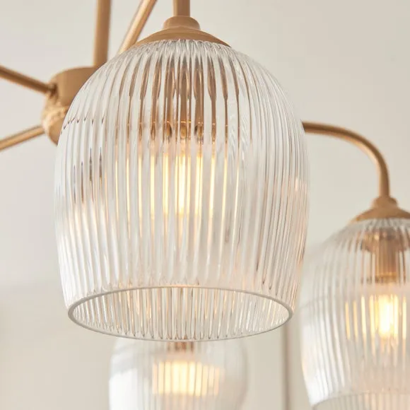 Vogue Leroy 5 Light Ribbed Pendant Light 2