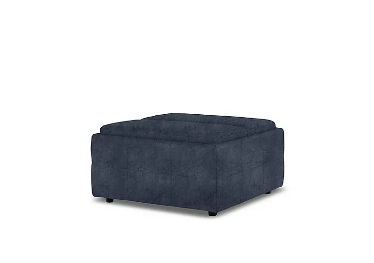Monarch Fabric Tray Storage Footstool - Hudson Ocean