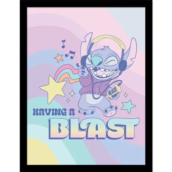 Stitch Having A Blast Framed Print 3