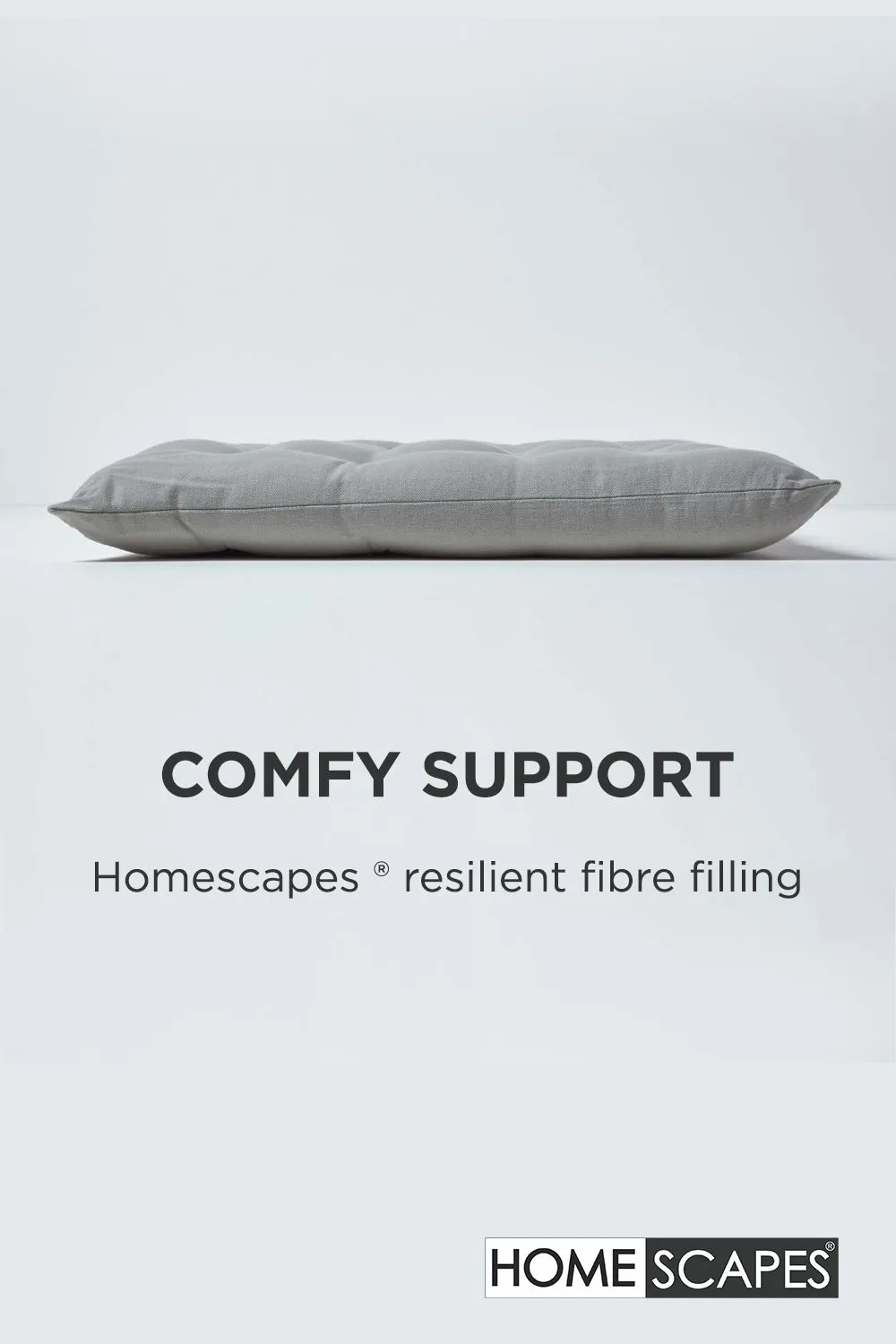 Homescapes 4 Pack Seat Pads Luxury 100% Cotton Indoor Outdoor Garden Cushion, 40cm in Grey 4