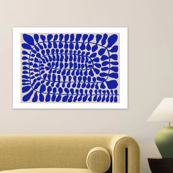 East End Prints One Hundred Leaved Landscape Blue Framed Print 1