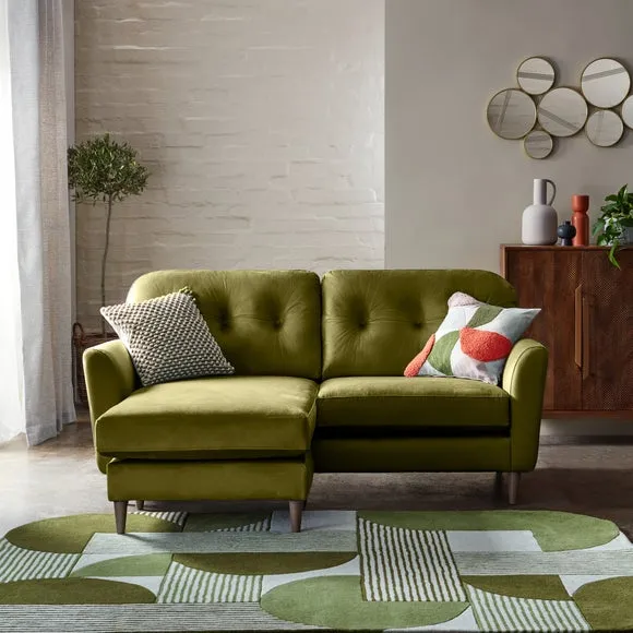 Sven Opulent Velvet Reversible Corner Chaise Sofa 1