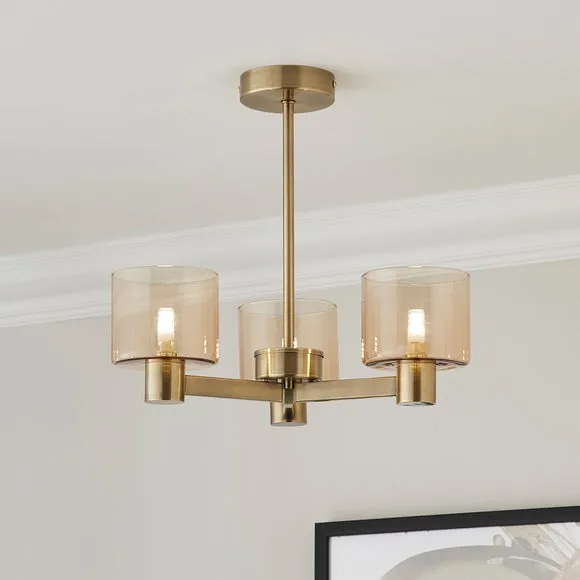 Erin 3 Light Semi Flush Ceiling Light 1