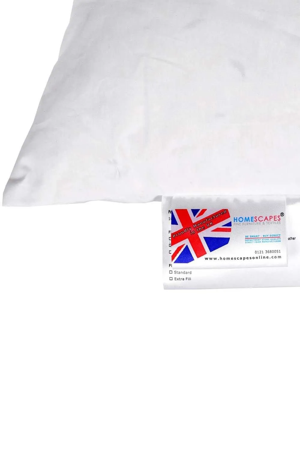Homescapes Orthopaedic V Shaped Pillow Duck Feather & Down in White 2