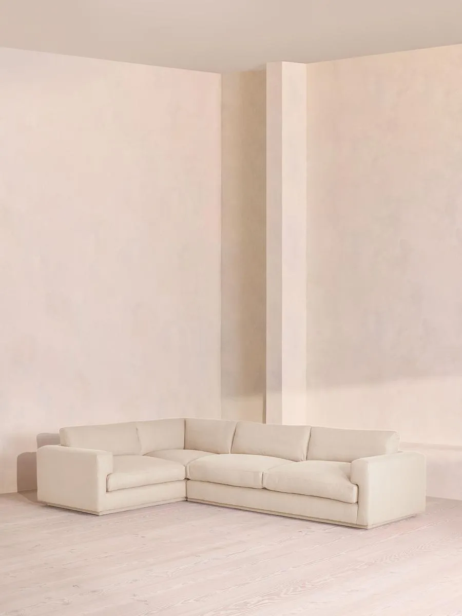 Mossley Right L-Shape Sofa, Linen, Bisque