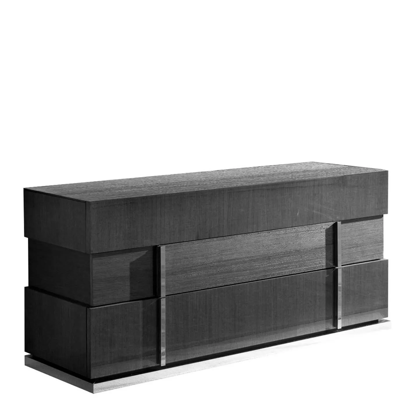 Borgia 3 Drawer Dresser, Grey Gloss | Barker & Stonehouse 3