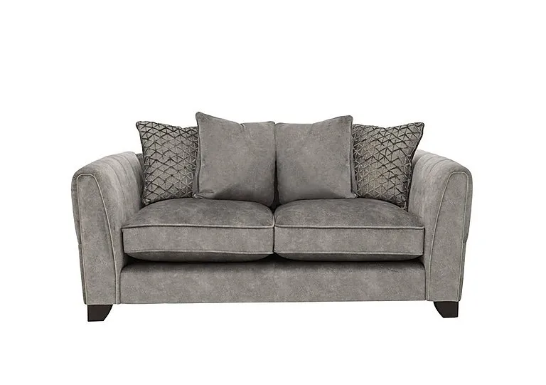 Mariah 2 Seater Fabric Scatter Back Sofa - Dapple Silver