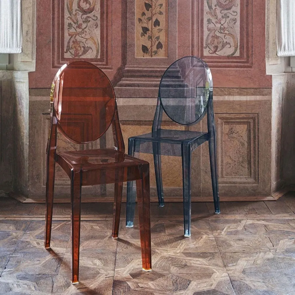 Kartell Victoria Ghost Chair Crystal Set of 2 4
