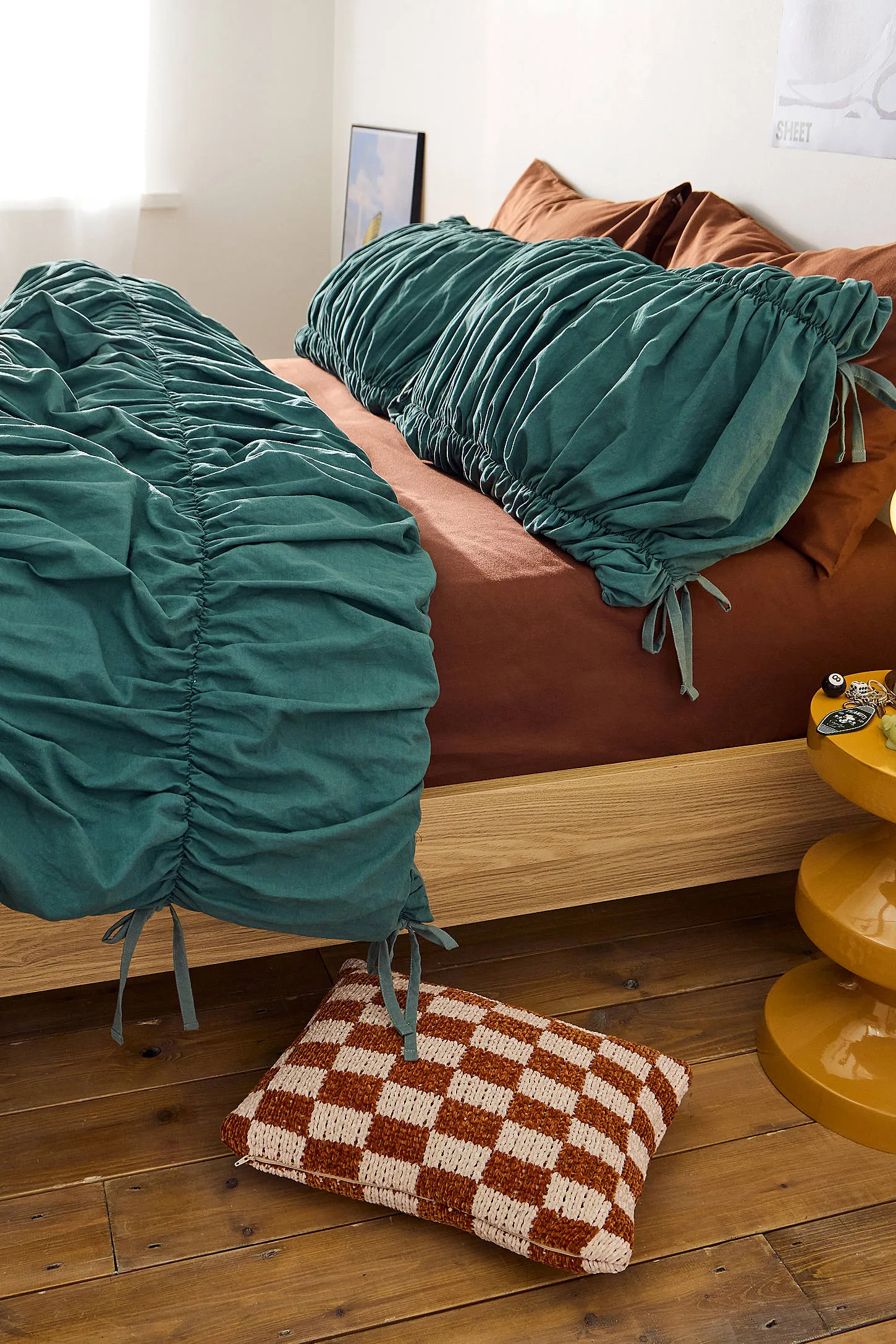 Cinched Duvet Set - Teal 3