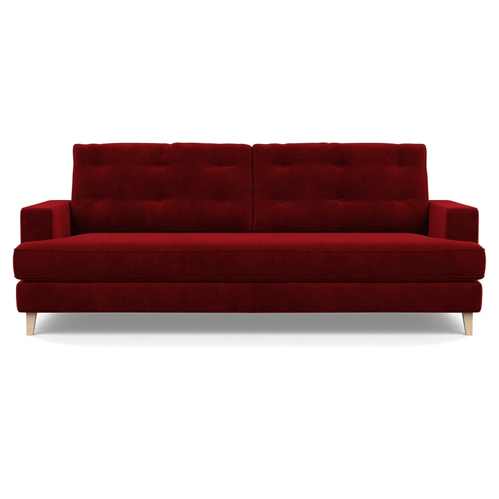 Heal's Mistral 4 Seater Sofa Smart Luxe Velvet Mulberry Natural Feet