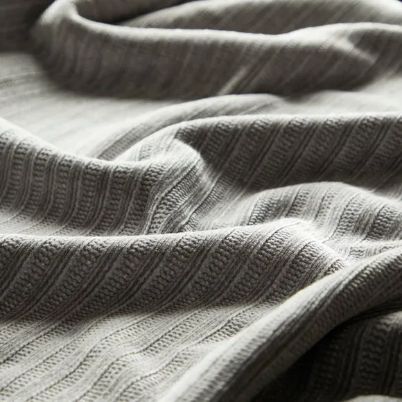Chenille Stripe Reversible 130cm x 180cm Throw Blanket 3