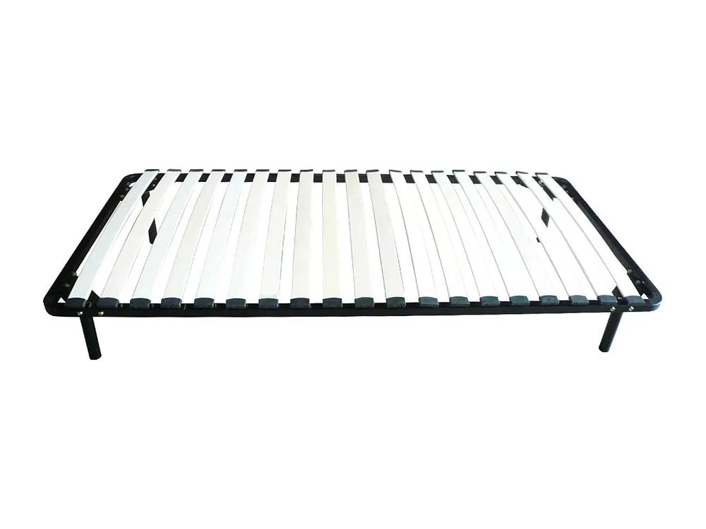 Vente-unique Slatted Bed Frame To Assemble - 90 X 190 Cm - 19 Slats - With Legs in Black 2