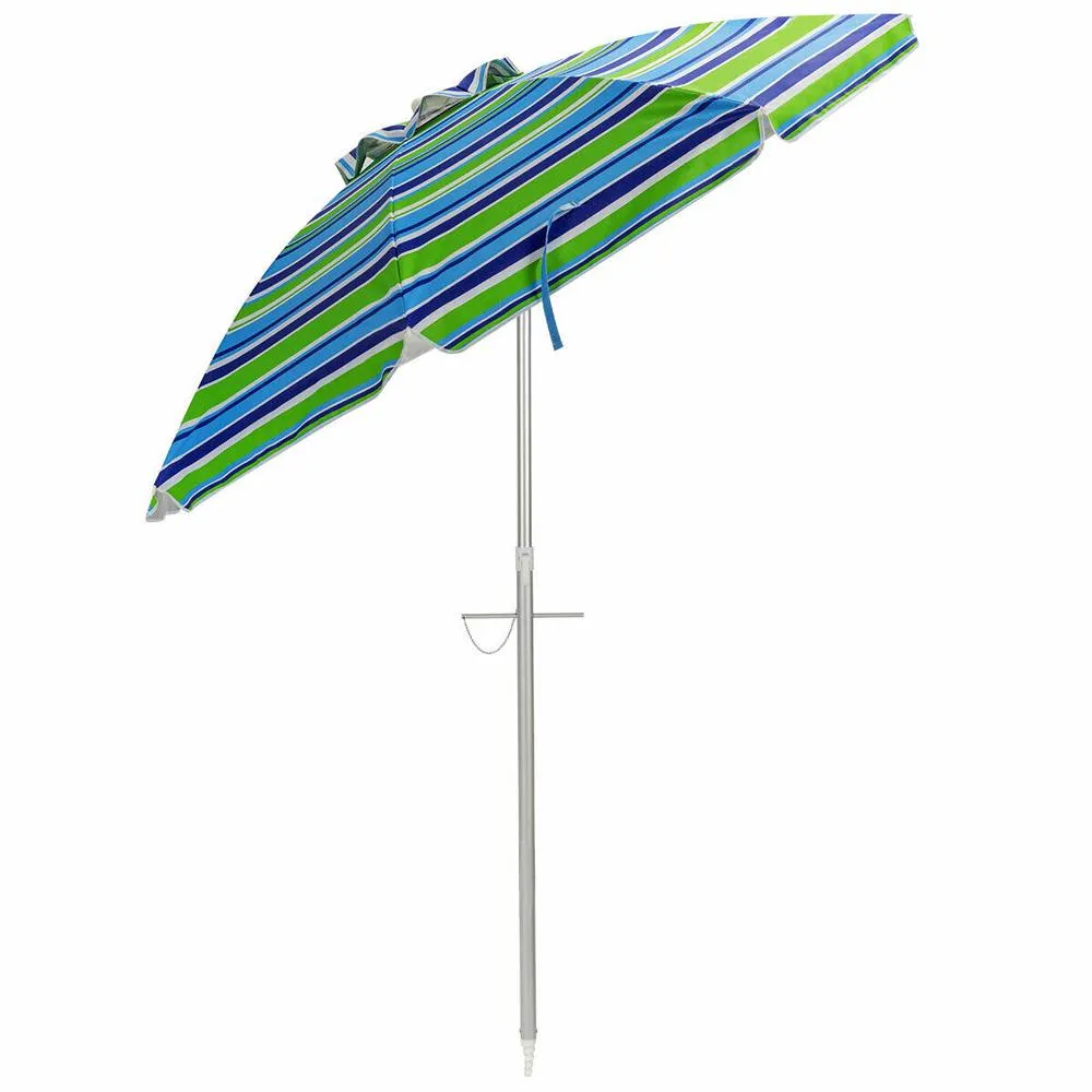 Costway 2M Patio Beach Umbrella Portable Sunshade Umbrella UPF 50+ with Sand Anchor 3