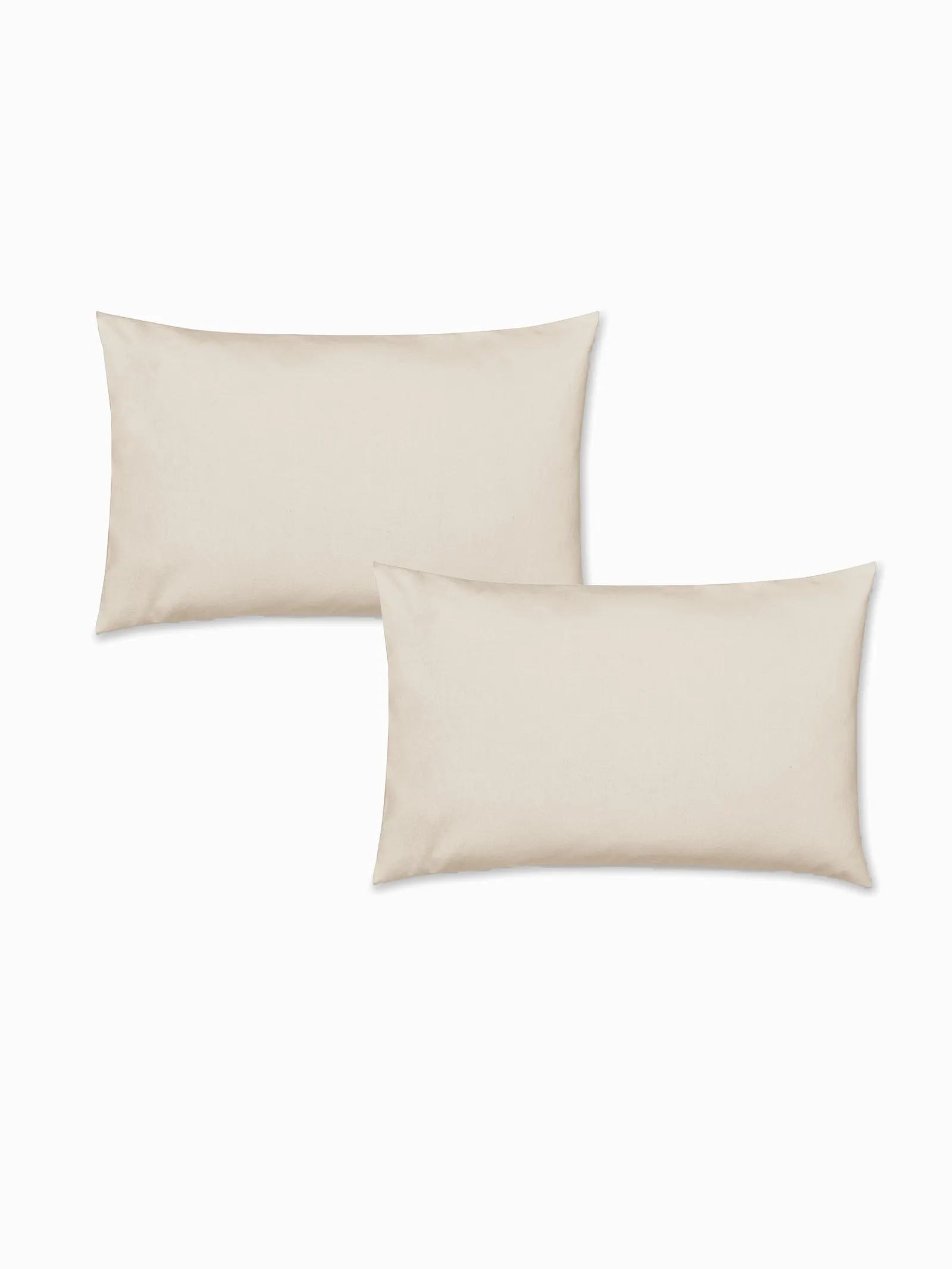 Catherine Lansfield 'Brushed Cotton' Pillowcase Pair in Cream 3