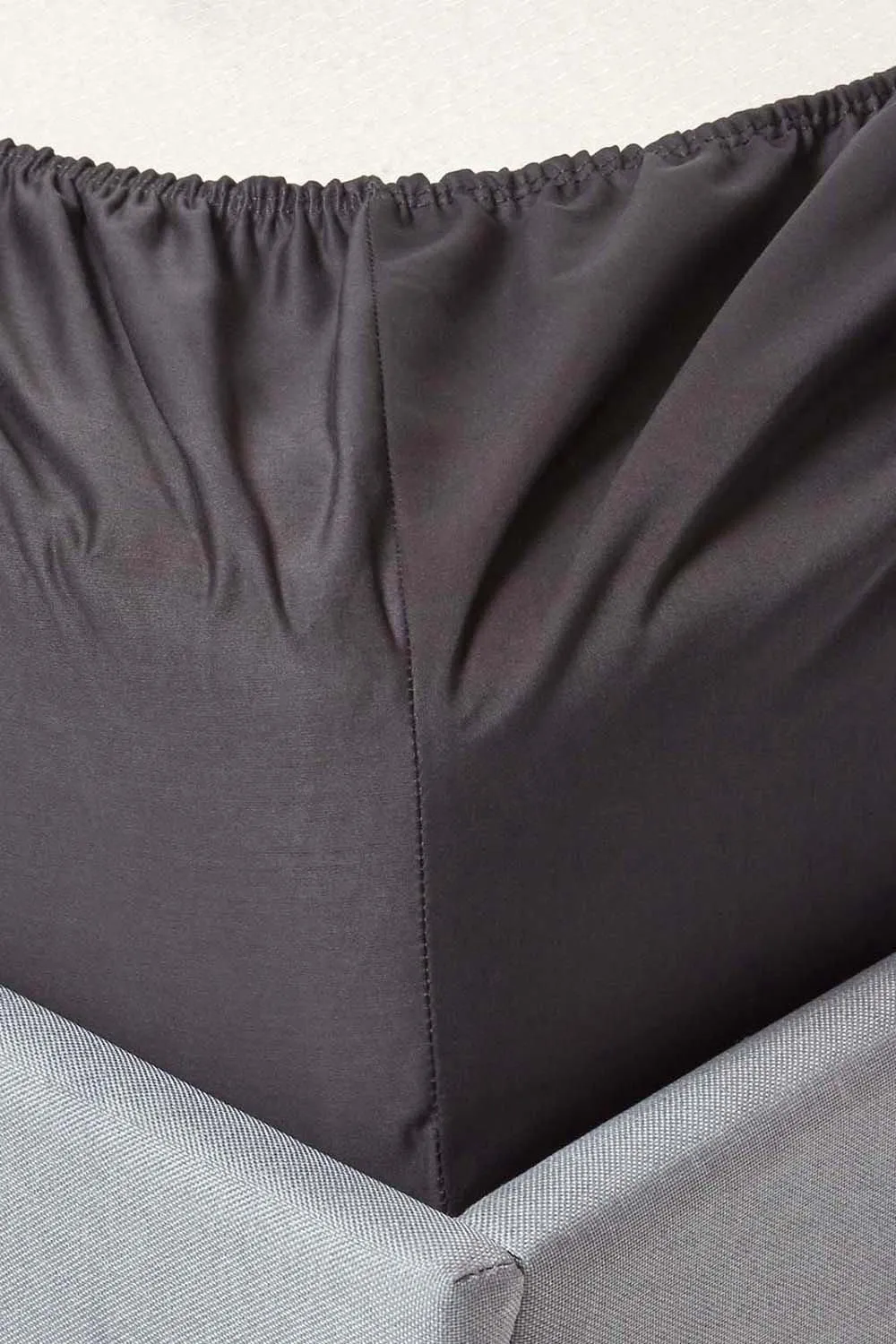 Homescapes Egyptian Cotton Fitted Sheet 12 inch 1000 Thread Count in Charcoal 2