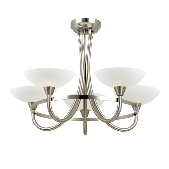 Vogue Cagney 5 Light Semi Flush Ceiling Light 2