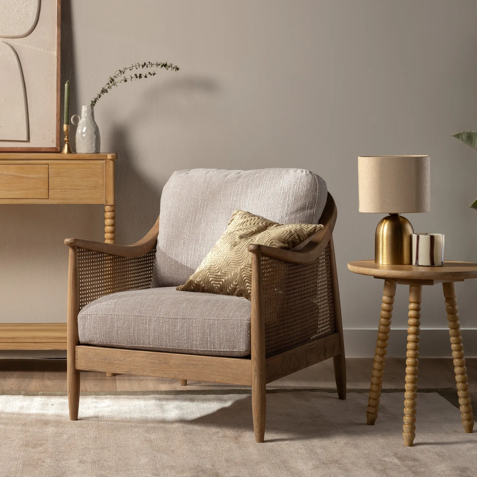 Yardley Armchair, Green Fabric | Barker & Stonehouse 2