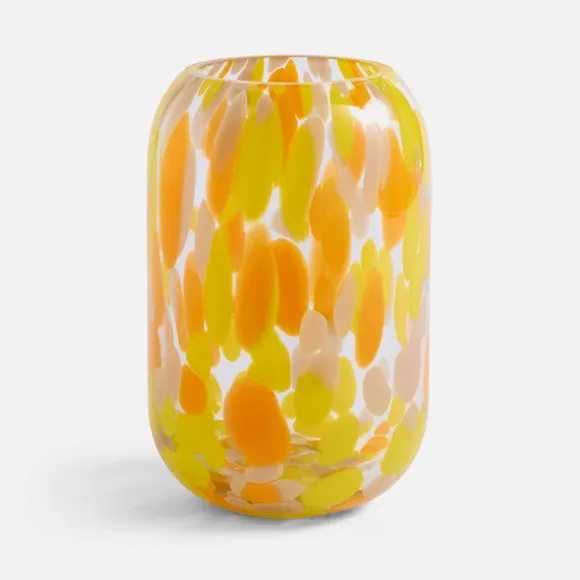 Yellow Confetti Glass Vase 3