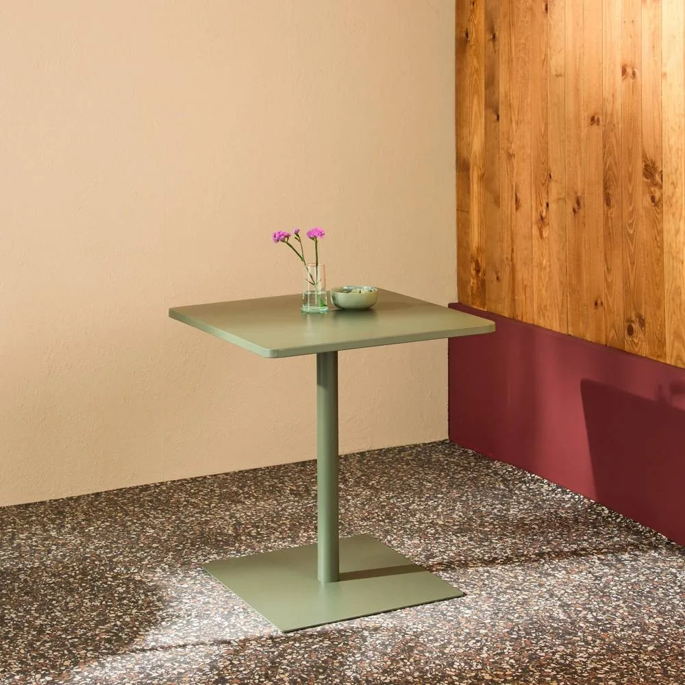 sweeek Square steel bistro garden table seats 2 in Khaki 4