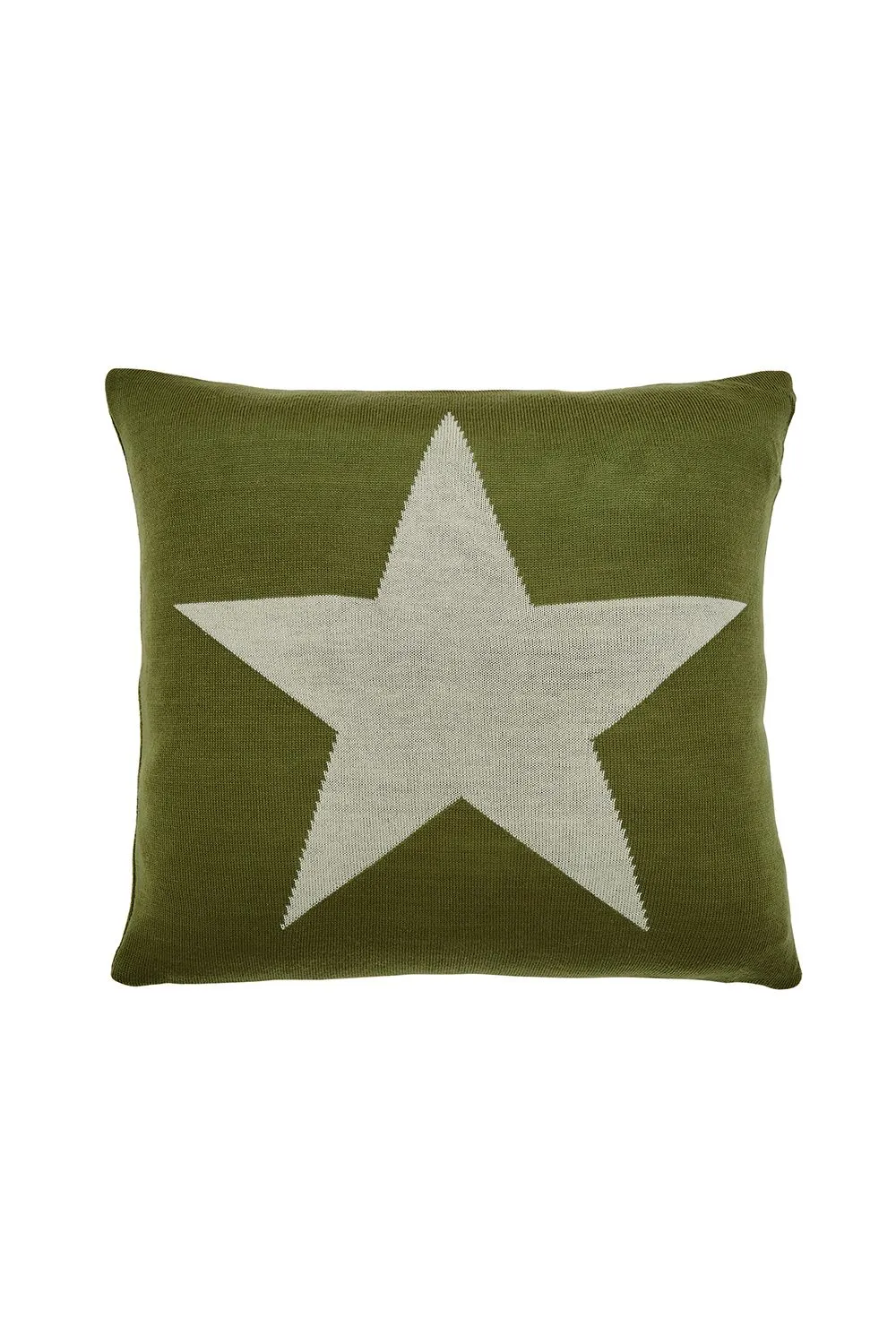 Helena Springfield 'Star' Knit Cushion in Green