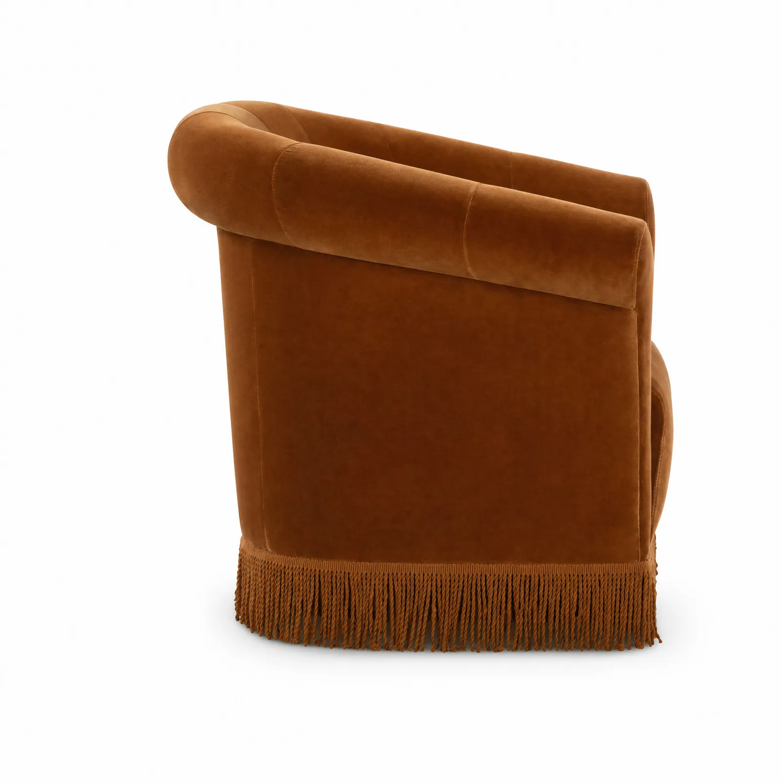 Lilou Trumpet Armchair With Fringe, Red Velvet | Barker & Stonehouse 6