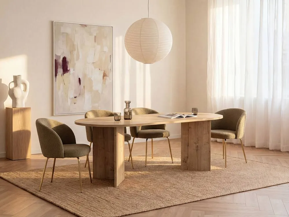 Vente-unique Dining Table for 8 - Light Natural - TOPANIA in Light Oak 3