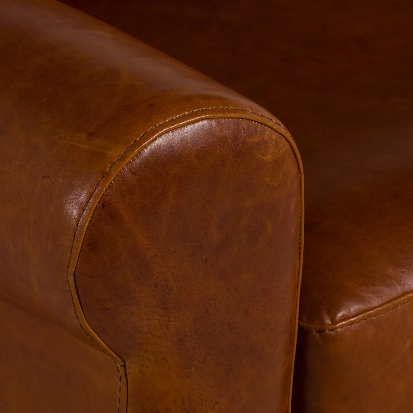 Rendola 3 Seater Sofa, Brown Leather | Barker & Stonehouse 5