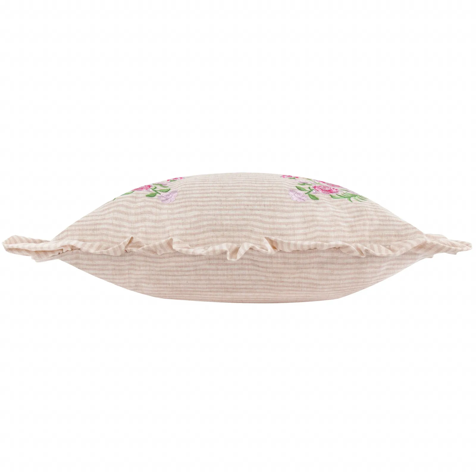 Wylder Martha Embroidered Ruffle Cushion in Pink 4