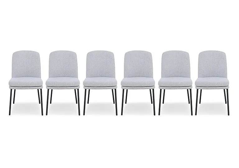 Cortado Set of 6 Dining Chairs with Metal Legs