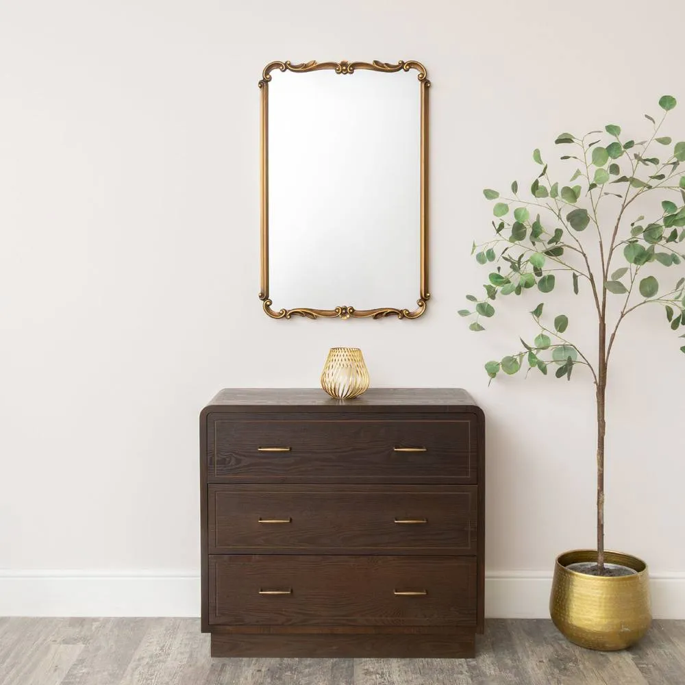 Melody Maison Antique Gold Ornate Framed Wall Decorative Mirror - 90cm X 60cm 5