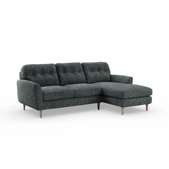 Sven Chunky Chenille Large Corner Chaise Sofa 6