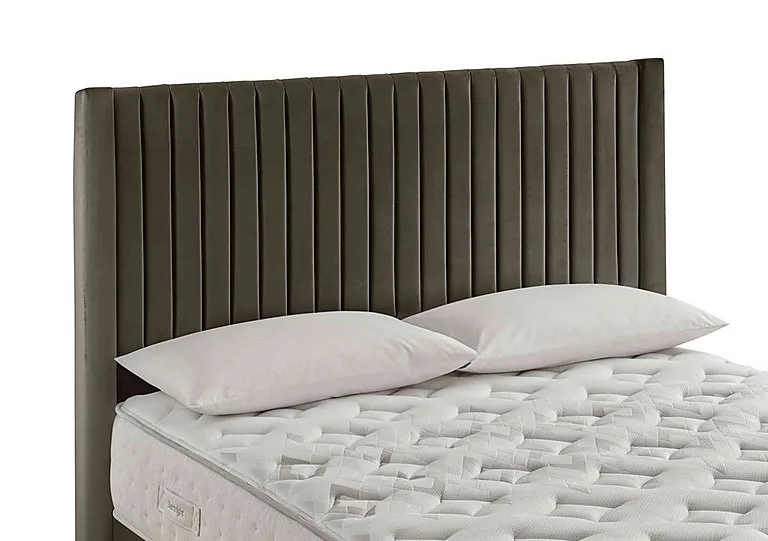 Cascade Floor Standing Headboard - Double - Smooth Velvet Mink