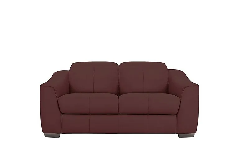 Xavier 2 Seater Leather Sofa - BV Deep Red