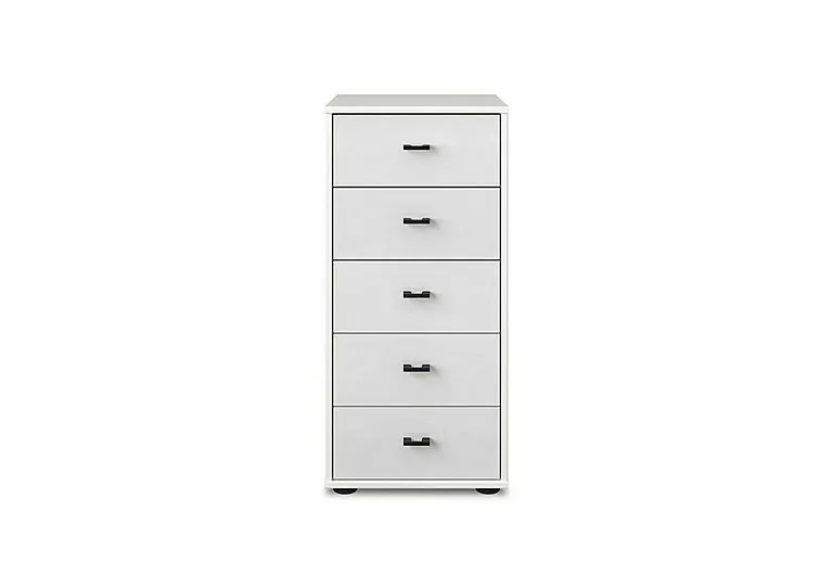Dallas 40cm 5 Drawer Glass Chest